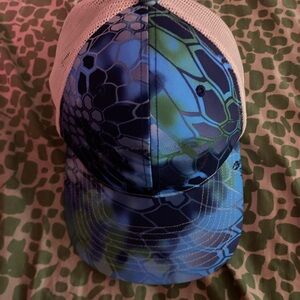Blue and Green Reptile Pattern Cap